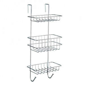 Raft pentru baie argintiu din metal 22 cm Revigo Wenko