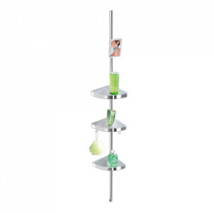 Raft pentru baie argintiu din metal 28 cm Premium Shelves Wenko