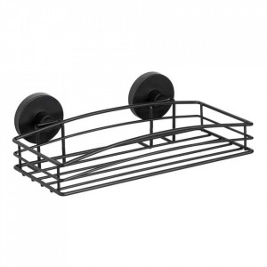 Raft pentru baie negru din metal 26 cm Bari One Wenko