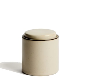 Recipient cu capac ecru din ceramica 9x10 cm Noris Kave Home