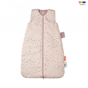 Sac de dormit roz din bumbac si poliester pentru copii Dots Done by Deer