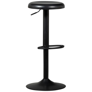 Scaun bar ajustabil din metal negru Isaac Woood