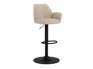 Scaun bar ajustabil din textil bej Glenda Quiet Object