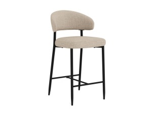 Scaun bar bej/negru din textil Edina Quiet Object