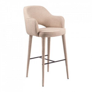 Scaun bar crem din textil Cosy Pols Potten