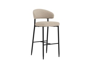 Scaun bar din textil bej Edina 2 Quiet Object