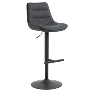 Scaun bar gri inchis din textil Adisa Basel Quiet Object