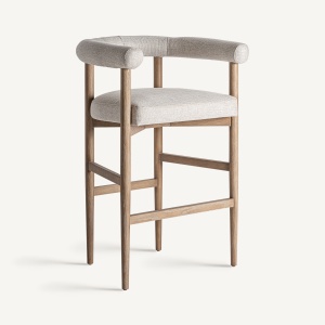 Scaun bar maro din textil Lazins Vical Home