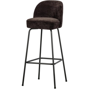 Scaun bar maro inchis din textil Vogue High Chenille Woood