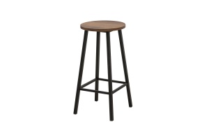 Scaun bar maro/negru din metal Mola The Home Collection