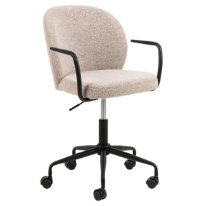 Scaun birou ajustabil bej din textil Patricia Quiet Object