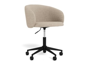 Scaun birou ajustabil din textil bej Eleanor Quiet Object