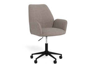 Scaun birou ajustabil din textil gri deschis Glenda Quiet Object