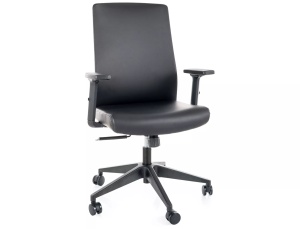 Scaun birou negru din piele ecologica Q-085 The Home Collection