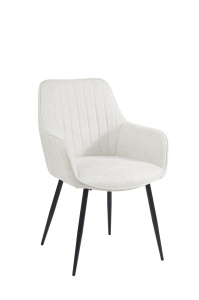 Scaun dining alb antic din textil Maud Quiet Object