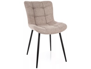 Scaun dining bej deschis din textil Julia The Home Collection