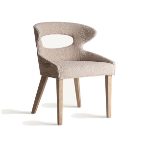 Scaun dining bej din textil Trebas Vical Home