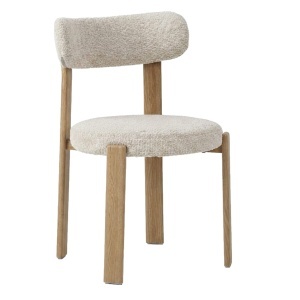 Scaun dining din textil bej Duna Quiet Object