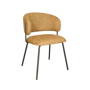 Scaun dining din textil galben mustar Elva Quiet Object