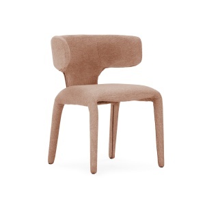 Scaun dining din textil grej Maca Quiet Object