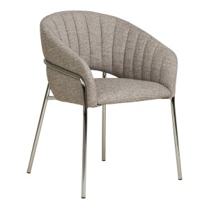 Scaun dining din textil gri deschis Costa House Nordic
