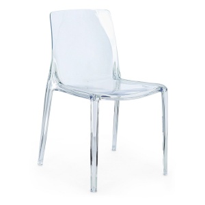 Scaun dining exterior transparent din plastic Adele Bizzotto