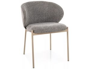 Scaun dining gri/bej din textil Kioto All The Home Collection