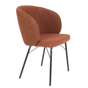 Scaun dining maro teracota din textil Joa Quiet Object