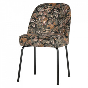 Scaun dining multicolor din catifea Vogue Woood