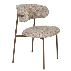 Scaun dining multicolor din textil Claes Quiet Object