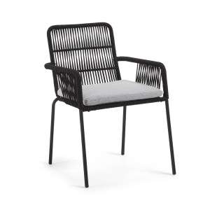 Scaun dining negru din metal Samanta Kave Home