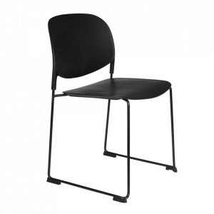 Scaun dining negru din metal Stacks Quiet Object