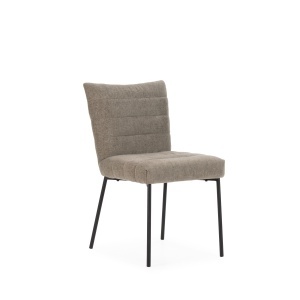 Scaun dining negru/maro mocha din textil Naomi 4 The Home Collection