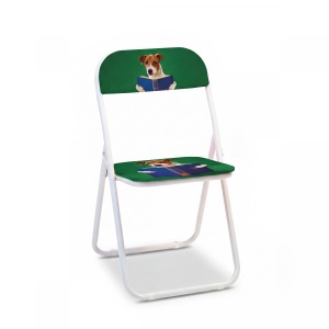 Scaun dining pliabil multicolor din metal Nerdy Dog Center Seletti