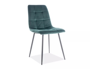 Scaun dining verde din catifea Mila The Home Collection