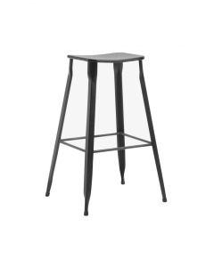Scaun exterior de bar din metal negru Gluke Kave Home