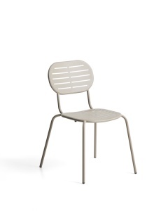 Scaun exterior dining grej din metal Brai Kave Home