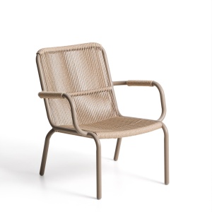 Scaun exterior dining grej din metal Salis Kave Home