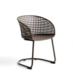 Scaun exterior dining maro din metal Tenaro Kave Home