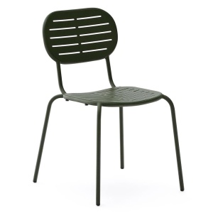 Scaun exterior dining verde din metal Brai Aly Kave Home