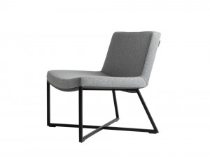 Scaun lounge gri/negru din textil si metal Zero Custom Form