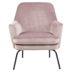 Scaun lounge roz/negru din textil si metal Chisa Vic Actona Company