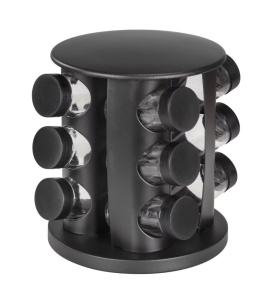 Set 12 recipiente pentru condimente cu suport din sticla Bruna Wenko