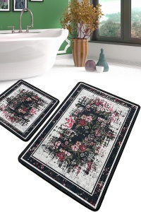Set 2 covorase de baie multicolore din fibre sintetice Arrosa The Home Collection