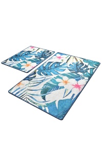 Set 2 covorase de baie multicolore din fibre sintetice Exotic The Home Collection
