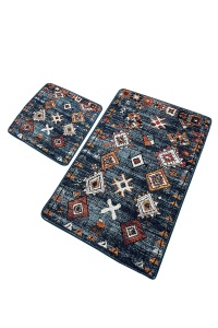 Set 2 covorase de baie multicolore din fibre sintetice Ressal The Home Collection
