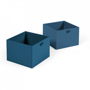 Set 2 cutii albastre din MDF Nunila Kave Home