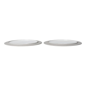 Set 2 farfurii intinse gri/albe din ceramica 25 cm Sonae Ferm Living