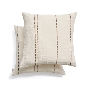 Set 2 fete de perna bej din bumbac 50x50 cm Siloda Kave Home