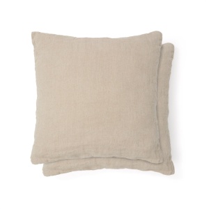 Set 2 fete de perna bej din fibre naturale 50x50 cm Tandi Kave Home
